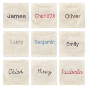 Bashful Monkey with Personalised Cream Jumper