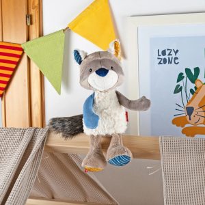 Patchwork Raccoon Plush Toy